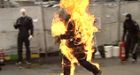 Fiery stunt goes up in smoke