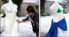 NJ cops order Venus de Milo snow sculpture covered
