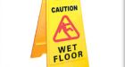 Wet floor ends nude teen's European tour