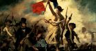 Eugene Delacroix painting vandalized by 9/11 Truther