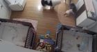 Caught on tape: 9-year-old boy catches baby brother in changing table fall